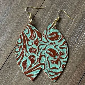Genuine lightweight leather nickel-free earrings. Hand-crafted!
